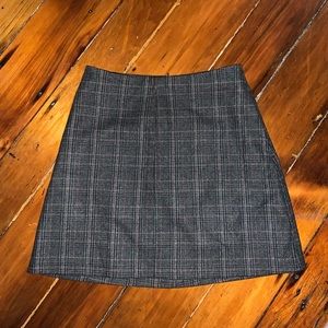 Aritzia Wilfred checked mini skirt